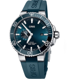 Aquis Small Second Date Blue Dial