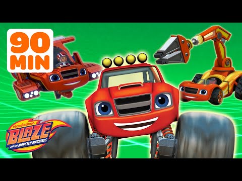 Blaze Transformations & Rescues! w/ AJ | 90 Minute Compilation | Blaze and the Monster Machines